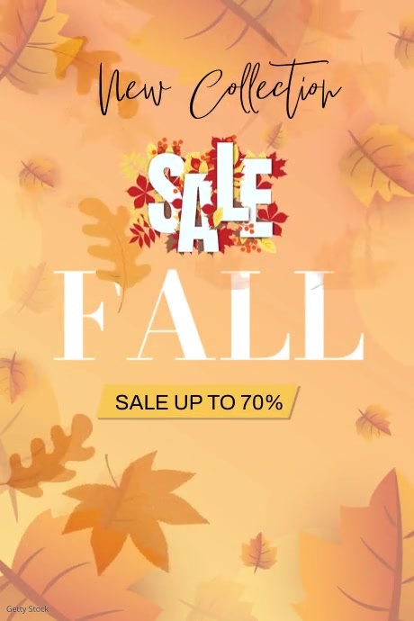 Fall Store Poster Autumn fall sale/new collection Template | PosterMyWall