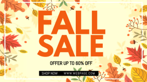 Autumn Fall Sale Poster Banner Digitalt display (16:9) template