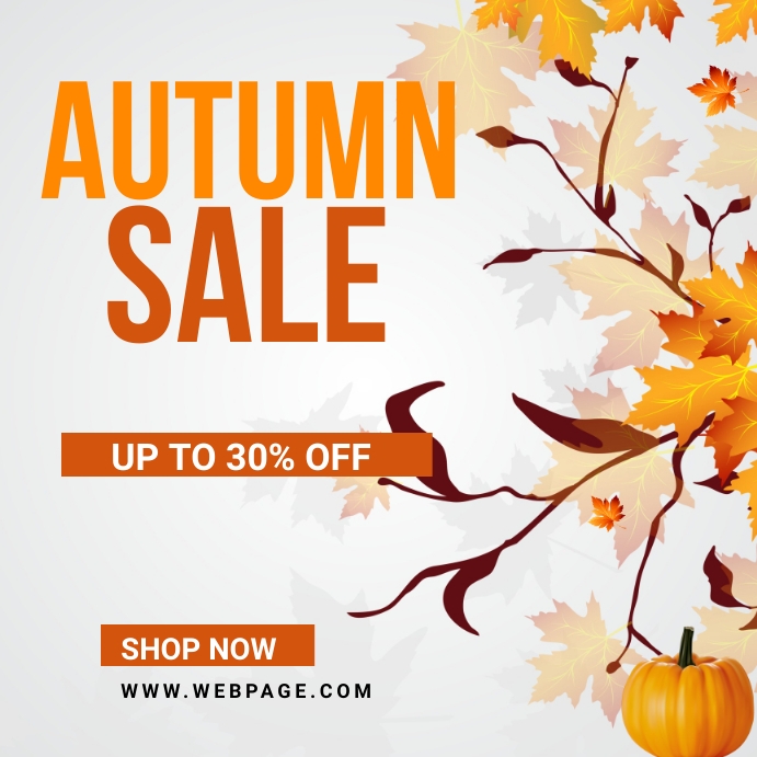 Autumn Fall Sale Poster Banner Template PosterMyWall