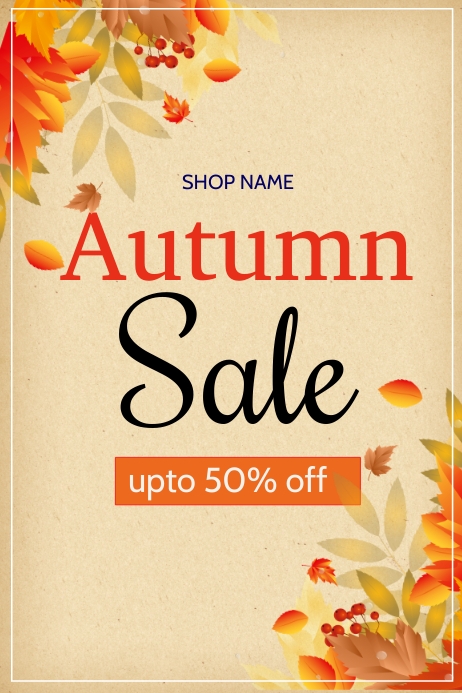 Fall Store Poster Fall Poster Ideas