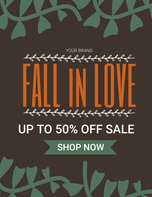 Autumn Fall Sale Retail Ad Flyer (US Letter) template