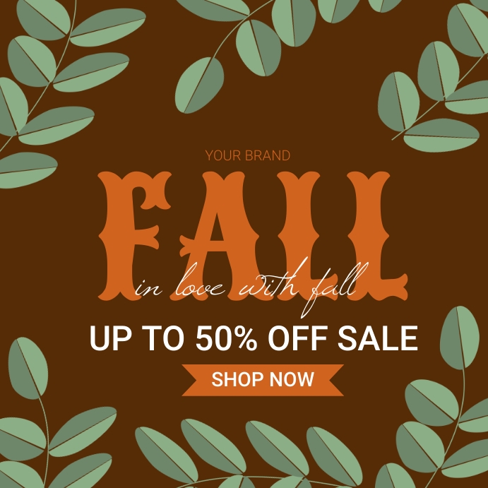 Autumn Fall Sale Retail Ad Template | PosterMyWall