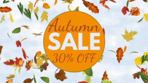 White Autumn Sale Facebook-covervideo Template