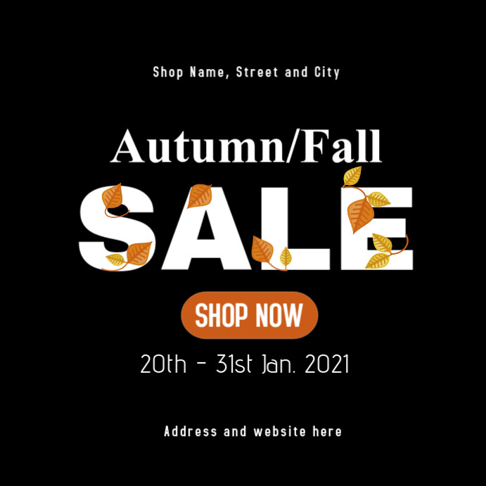 Autumn fall sale4i Template | PosterMyWall