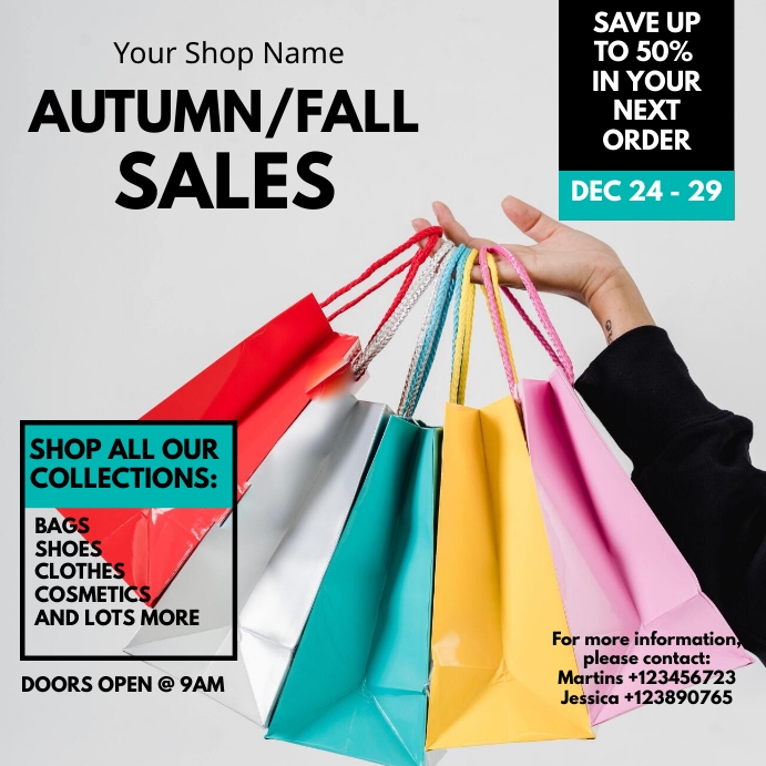 Autumn/Fall Sales Template | PosterMyWall