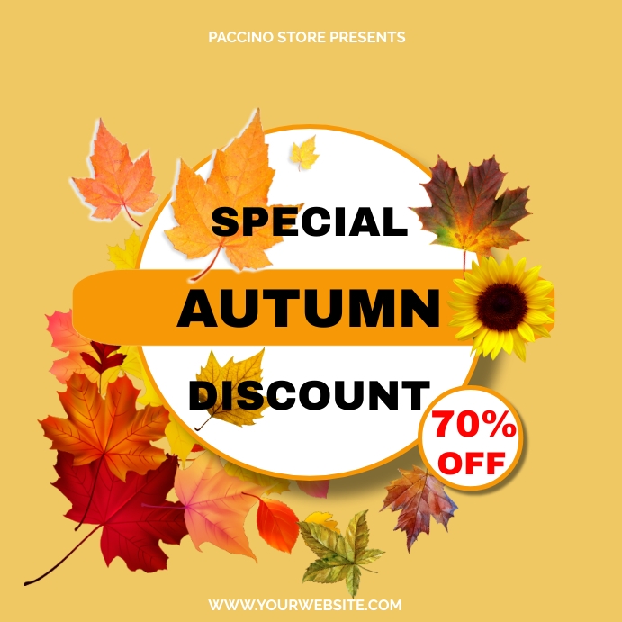 Fall Discount Signs autumn fall special discount flyer template | PosterMyWall