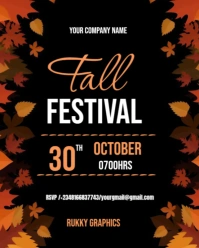 Autumn Falls Festival Instagram Portrait template