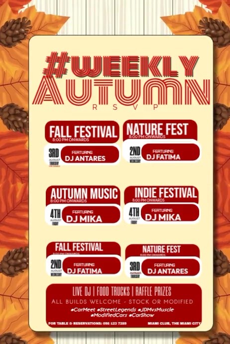 Autumn Fest Colorful Event Flyer Template | PosterMyWall