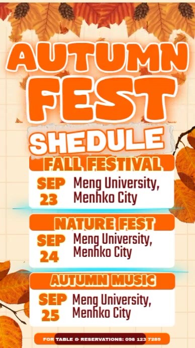 Autumn Fest Joyful Event Guide Instagram Story template