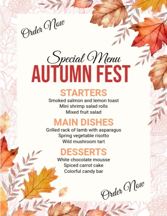 Copy of Autumn Fest Menu | PosterMyWall