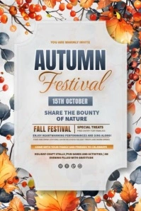 Autumn Fest Poster template
