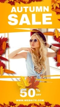 Autumn Festival, Autumn Sale Digitalanzeige (9:16) template