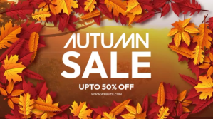 Rojo Autumn Sale Twitter Post Template