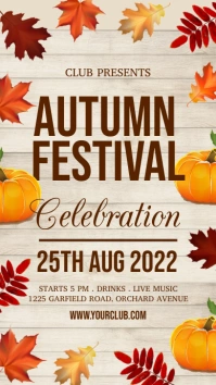 autumn festival, fall, harvest Affichage numérique (9:16) template