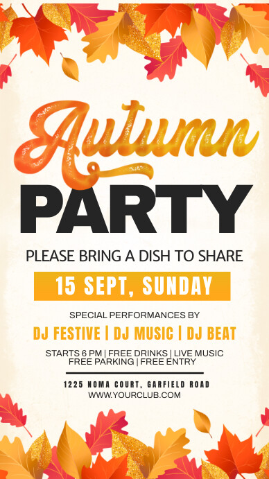 autumn festival, fall, harvest Instagram Story template