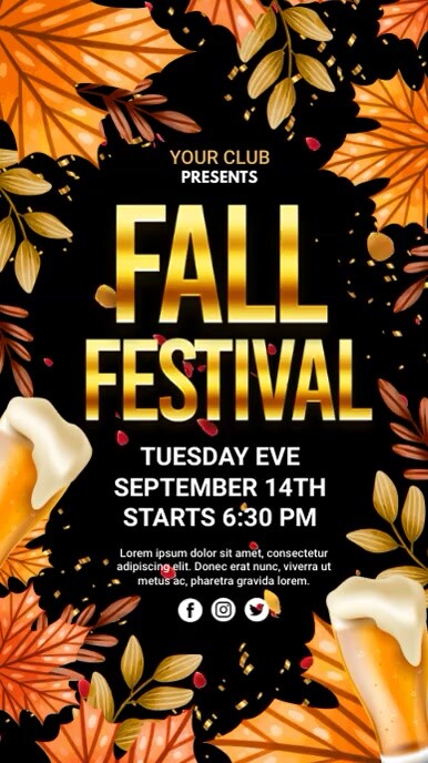 autumn festival, fall, harvest Instagram Story template