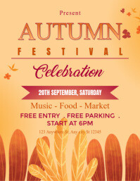 Autumn festival celebration poster Flyer (US Letter) template