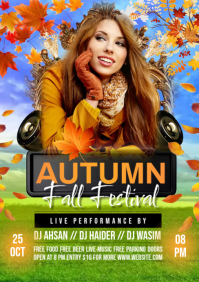 Giallo Autumn Festival A5 Template