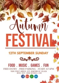 autumn festival A3 template