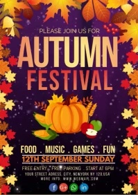 autumn festival A3 template