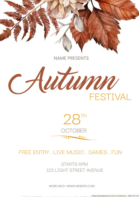 Fall Pageant Template Autumn Festival Template | PosterMyWall