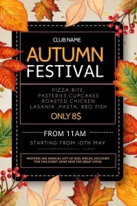 autumn festival Poster template