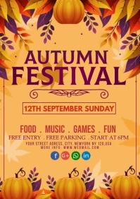 autumn festival A3 template