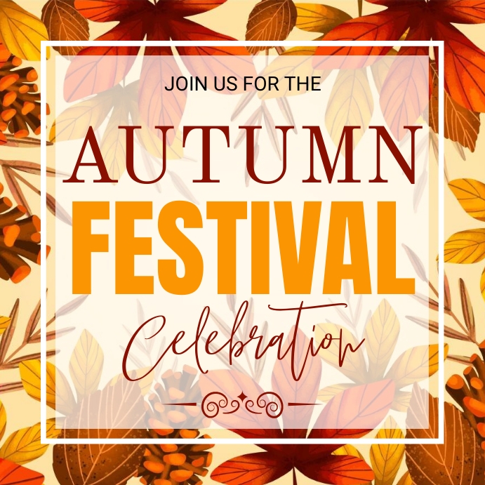 autumn festival Publicación de Instagram template