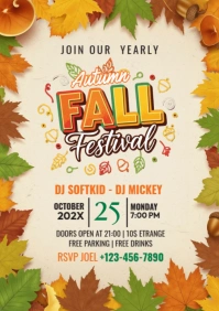 Autumn Festival Flyer A4 template