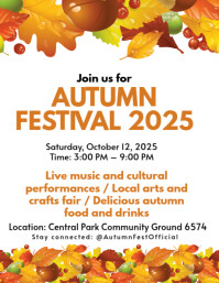 autumn festival flyer 传单(美国信函) template
