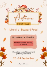 Autumn festival IG Post A2 template