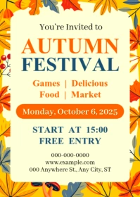 Autumn Festival Invitation A6 template