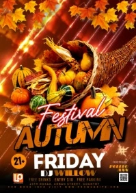 Autumn Festival Night Video A4 template