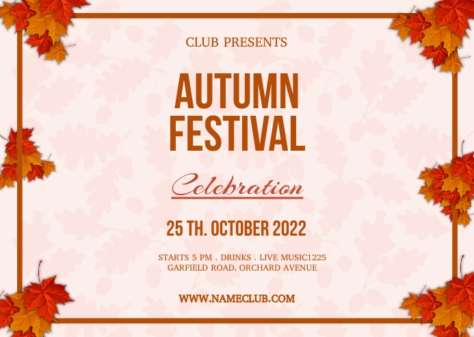 Autumn Festival Postcard Template | PosterMyWall
