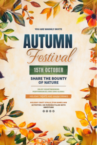 Autumn Festival Poster template