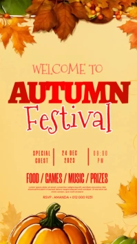 Autumn Festival Poster Digitalanzeige (9:16) template