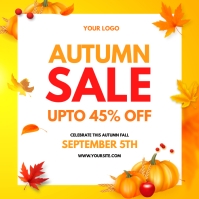 White Autumn Festival Sale Instagram Post Vierkant Template