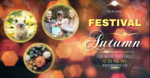 Marrón Autumn Festival Facebook Shared Image Template