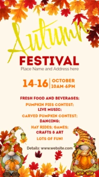Autumn festival template Digital Display (9:16)
