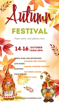 Autumn festival template Digital Display (9:16)