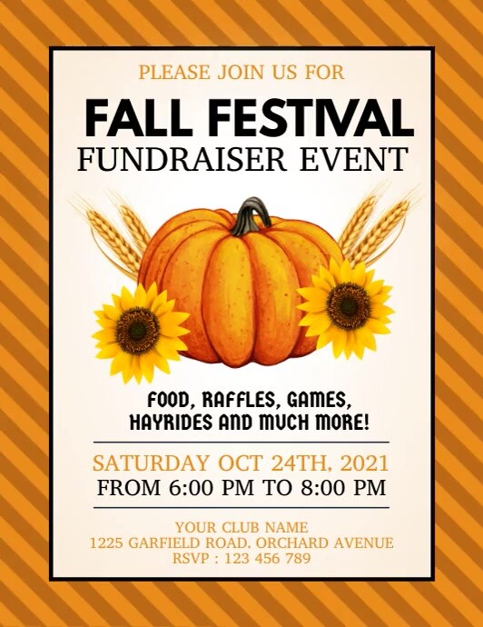 autumn festival video, fall, harvest Flyer (US Letter) template