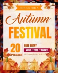 Autumn festival video Instagram Portrait template