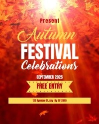 autumn festival video Instagram Portrait template