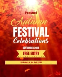 autumn festival video Instagram Portrait template