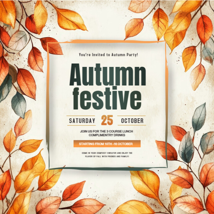 Copy of Autumn Festive Instagram Post | PosterMyWall