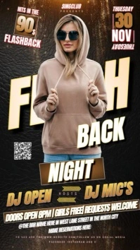 Autumn Flash Fall Back Club Party Event Template ad Instagram Story