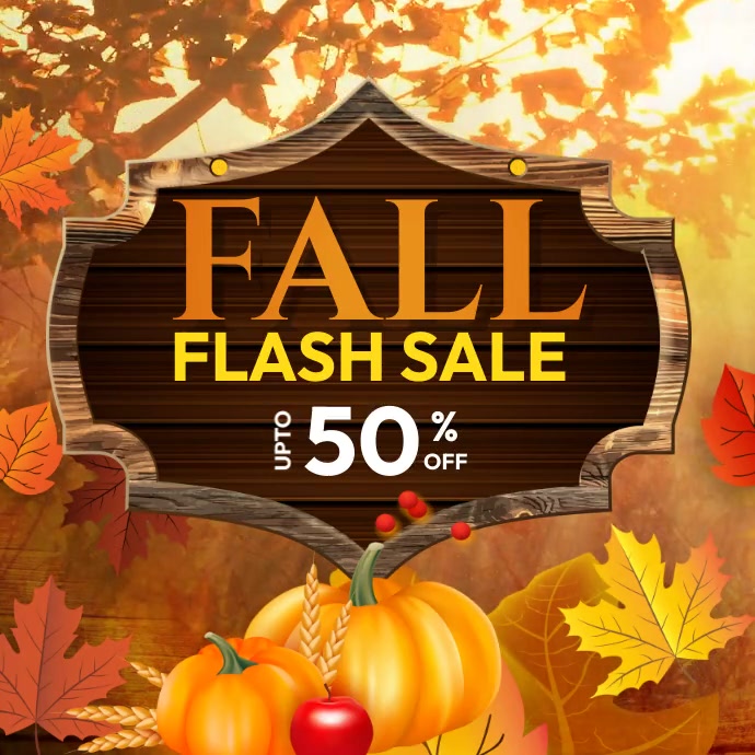 autumn flyer, autumn sale, fall, harvest Template | PosterMyWall