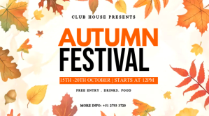 White Autumn Festival Digitale Vertoning Template