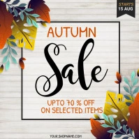 autumn flyer, autumn sale, fall, harvest Kvadrat (1:1) template