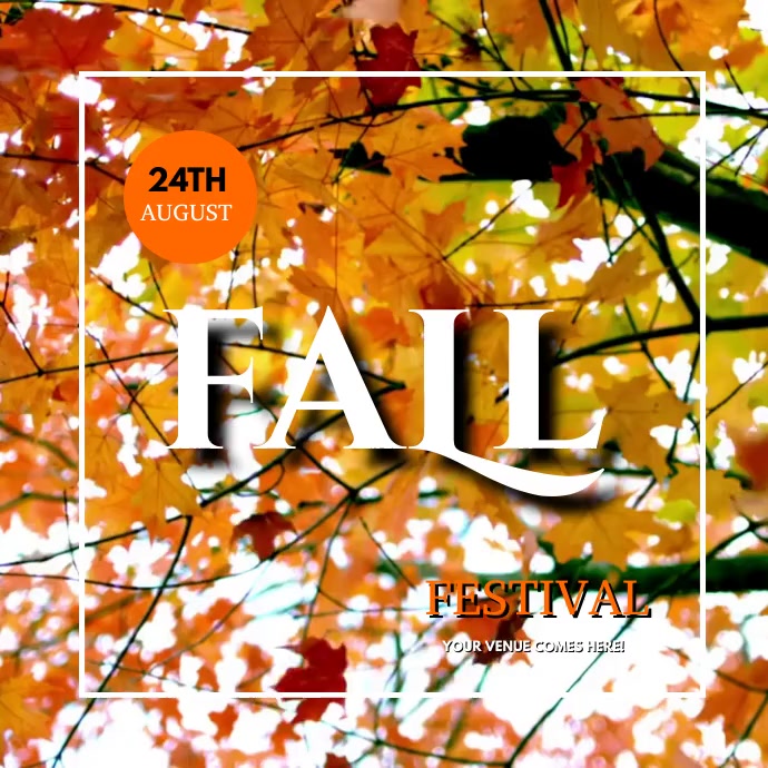 Autumn Flyer Quadrato (1:1) template